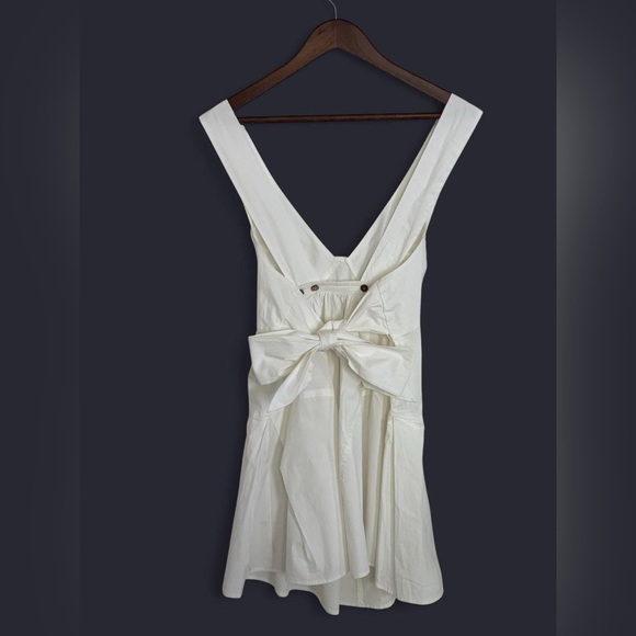 NWT Free People Cotton Bow Back Mini Dress - Picture 3 of 6